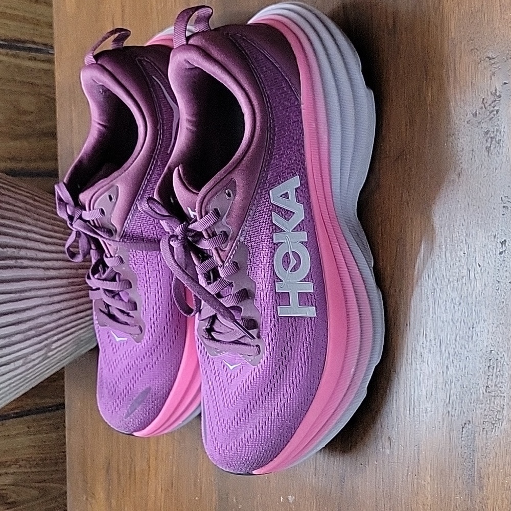 Hoka Women's Purple and Pink Athletic Running Shoes